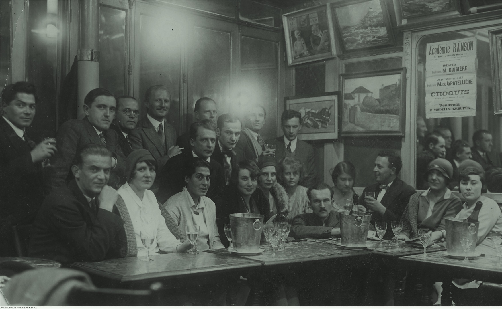 Pożegnanie artysty malarza Antoniego Teslera przed wyjazdem do Maroka, 4.11.1929 r.